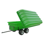 Hybrid steel and plastic trailer construction